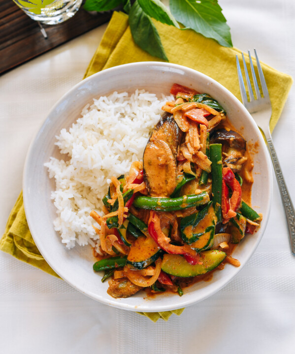 vegan and vegeterian Thai red curry vegetables